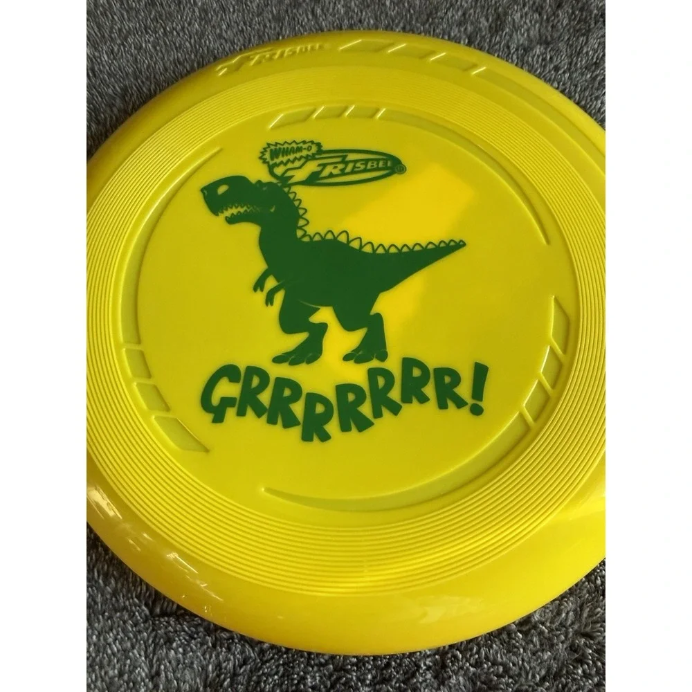 Wham-O Frisbee Lot‎ 2 Pro Classic Lips & Dinosaur Grrrrr Flying Discs Two Sizes